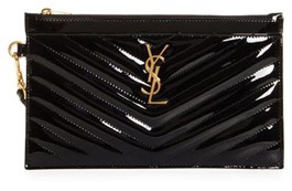 4.	Large Quilted Patent Leather Pouch 