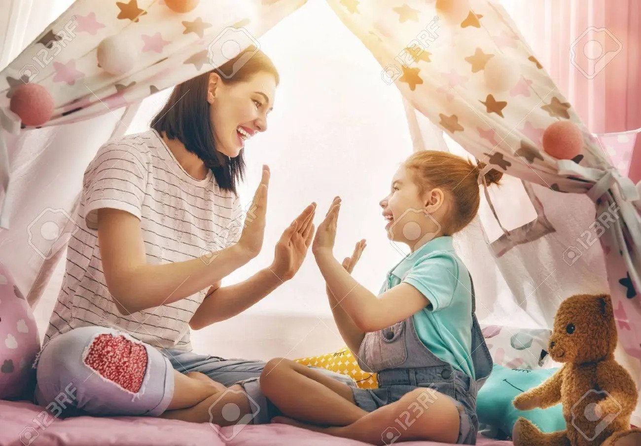 Mom Having Fun with Daughter