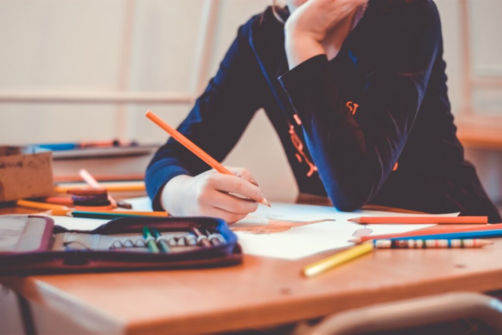 Kids doing exams