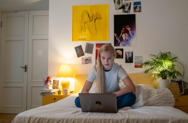 Girl with laptop